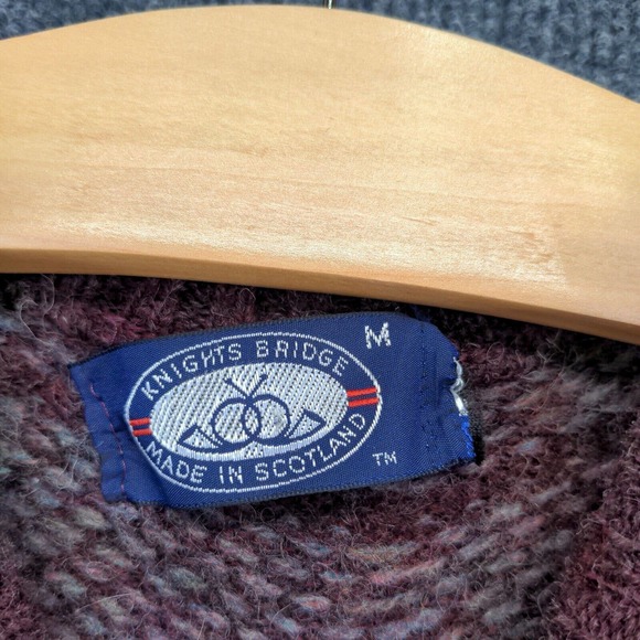 Knights Bridge Women's Pullover Knit Sweater Red Check Medium Crew Neck Vintage - Picture 9 of 12